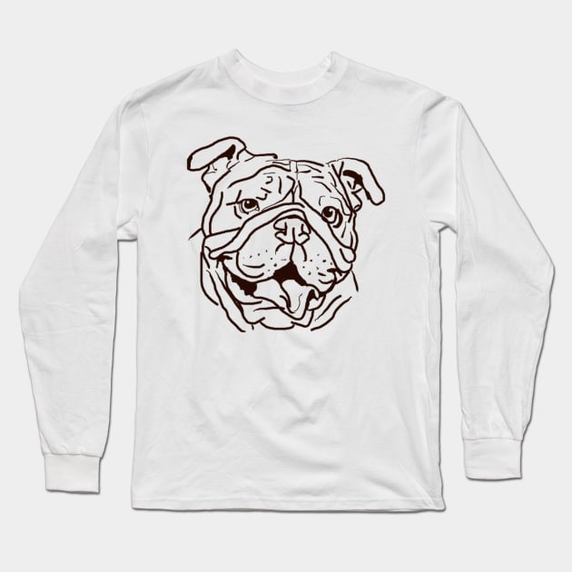 The Bulldog Love of My Life Long Sleeve T-Shirt by lalanny